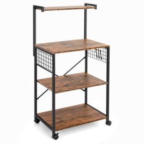 4-Tier Kitchen Baker's Rack on Wheels