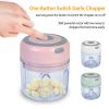 Mini Electric Garlic Chopper 8.45OZ Cordless Garlic Mincer Food Chopper Rechargeable Food Blender Chili Nut Onion Pepper Meat Ginger Baby Food