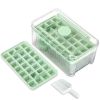 Ice Cube Tray With Lid And Bin Plastic Ice Trays Pop Ice Mold 2 Ice Cube Trays with Scoop Easy Release Stackable Dishwasher Safe Produce 56 Ice Cubes