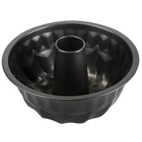Fluted Tube Cake Pan Non-Stick Carbon Steel Round Bakeware Household Baking Tray Bundt Cake Pans For Mousse Cake Gelatin Bread