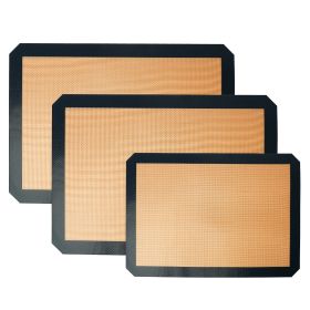 3Pcs Silicone Baking Mats Non-stick Reusable Baking Sheets Heat Resistant BPA Free Baking Mat For Cookies Pastry Bread Bun Fondant