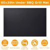 60x39in Under Grill Mat Folding Oil Absorbent Reusable Water Resistant Grilling Protective Mat for Decks Patios Smokers Fryer