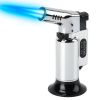 Culinary Butane Torch Lighter Refillable Blow Torch Flame Adjustable Flame Kitchen Cooking BBQ Torch w/ Fire Lock (Gas Not Included)
