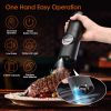 Electric Salt and Pepper Grinder Rechargeable Charging Base Automatic Salt Mill LED Indicator Adjustable Coarseness One Hand Easy Operation