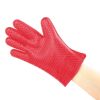 BBQ Gloves 446℉Heat Resistant BBQ Grill Gloves with Meat Claws Silicone Non-Slip Pot Holder Waterproof Oven Mitt for Roasts BBQ Cooking Baking