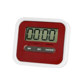 Digital Kitchen Cooking Timer Large LCD Baking Count-Down Up Clock Loud Alarm Magnetic (Option: MagneticKitchenAlarmTimerRed)