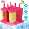 6Pcs Popsicle Molds Reusable Ice Cream DIY Ice Pop Maker Ice Bar Maker Plastic Popsicle Mold For Homemade Iced Snacks