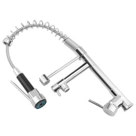 Kitchen Sink Faucet Single Handle Pre-Rinse Spring Pulldown Spray Head Kitchen Faucet Chrome Plated Finish Lead-Free (Option: SprayMixerTapUS)
