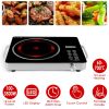 3500W Electric Single Ceramic Stove Electric Cooktop Hot Plate Infrared Countertop Burner with 12 Power & Temperature Levels 0-3H Timer Portable Handl