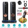 Electric Salt and Pepper Grinder Rechargeable Charging Base Automatic Salt Mill LED Indicator Adjustable Coarseness One Hand Easy Operation