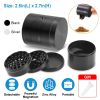 Herb Spice Tobacco Grinder 4-Piece 2.5-Inch Anodized Zinc Alloy Kitchen Mill with Pollen Scraper Kitchen Use