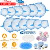 12 Pack Silicone Stretch Lids 6 Sizes BPA-free Silicone Lids Reusable Expandable Silicon Seal Cover Set Durable Flexible Food Storage Covers for Bowls