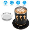 Auto Stirring Coffee Mug with Lid Temperature Control Self-Heating Automatic Magnetic Mixing Mug with 3 Heat Settings Auto-Off Function For Coffee Tea