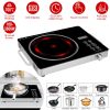 3500W Electric Single Ceramic Stove Electric Cooktop Hot Plate Infrared Countertop Burner with 12 Power & Temperature Levels 0-3H Timer Portable Handl