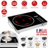 3500W Electric Single Ceramic Stove Electric Cooktop Hot Plate Infrared Countertop Burner with 12 Power & Temperature Levels 0-3H Timer Portable Handl