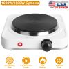 1500W Electric Single Burner Portable Heating Hot Plate Stove Countertop RV Hotplate with Non Slip Rubber Feet 5 Temperature Adjustments