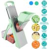 Safe Mandoline Food Slicer Potatoes Cutter French Fries Adjustable Vegetable Fruit Slicer Chopper Dicer with Container Dishwasher Safe