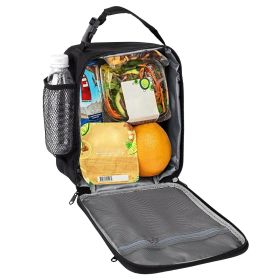 Insulated Lunch Box Portable Work Lunch Pail Bag School Lunchbox Picnic Food Storage Coolbag with Handle (Option: KidLunchBagBlack)